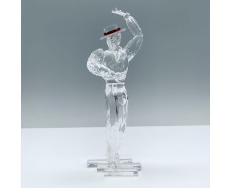 Second figurine of the Magic of Dance trilogy. Brilliant cut crystal reflecting the movement of dance, adorned with red cryst