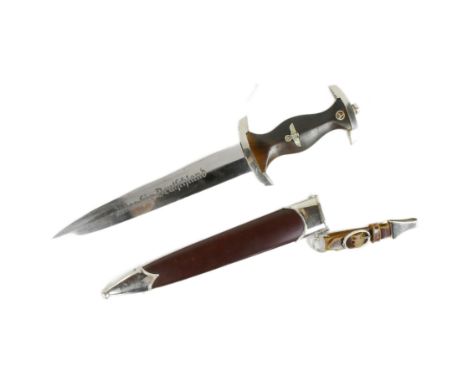 A WWII Second World War Third Reich Nazi German SA Officers dress dagger with Ernst Rohm inscription.&nbsp;The dagger having 