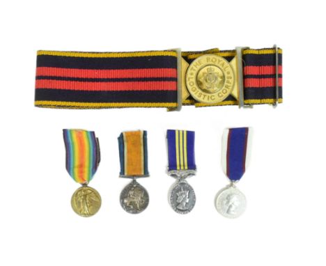A collection of assorted British war campaign medals comprising WWI First World War Victory medal (284 Pte R Johnstone North 
