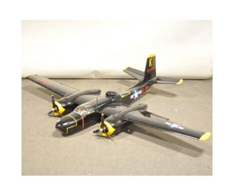 A-26 INVADER Semi-Scale ARF model complete with 2.4 radio, 2 x FS R/C glows 92" Span.