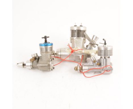 TONO twin plug R/C glow and two Diesel 2.5cc unknown.