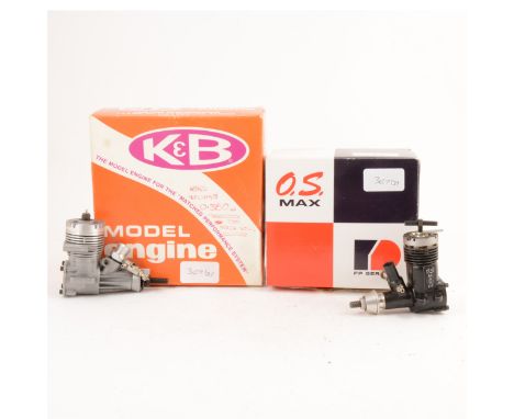 3 x Glows K^&amp;B 20 R/C NNIB, OS20 FP with R/C carb and TUNED OS MAX 20 FP.