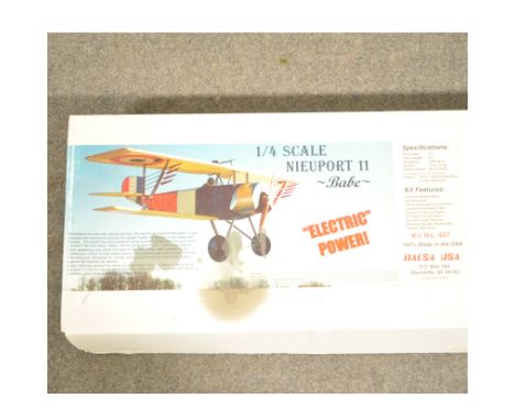 1/4 Scale NIEUPORT II Babe Electric powered kit 73" span by Balsa USA.