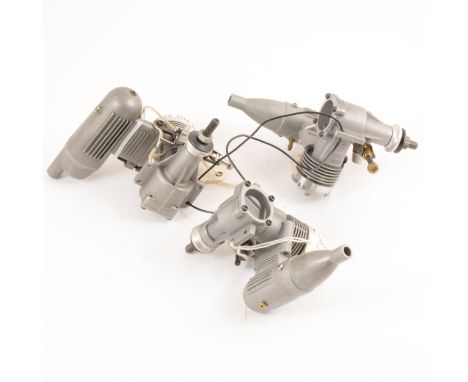 3 x glow engines, Flask 35 R/C, THUNDER TIGER 25 R/C and THUNDER TIGER CL.