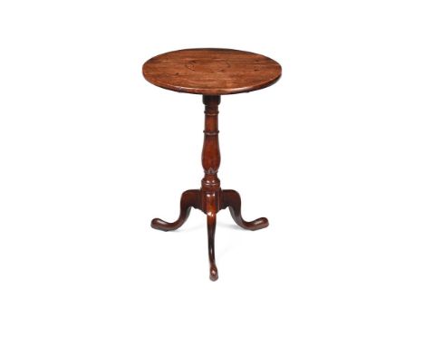 A GEORGE III MAHOGANY TRIPOD OCCASIONAL TABLE THIRD QUARTER 18TH CENTURY  72cm high, the top 50cm diameter