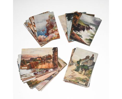 Picture postcards. 'Oilettes' published by R. Tuck. Locations in Cornwall. 41 in number. All different.