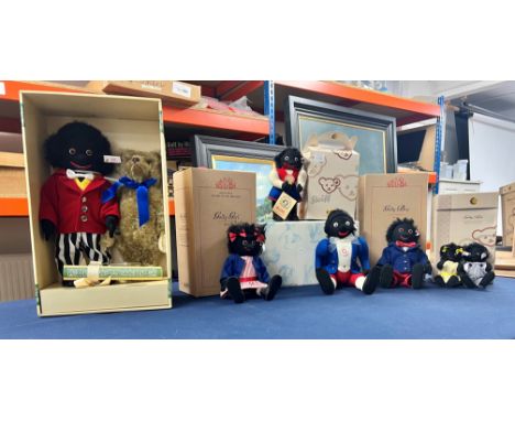 Steiff, a collection of six 'bears' including 'Jolly ... and Bear', '... Boy', '... Kids' etc, all boxed (6).