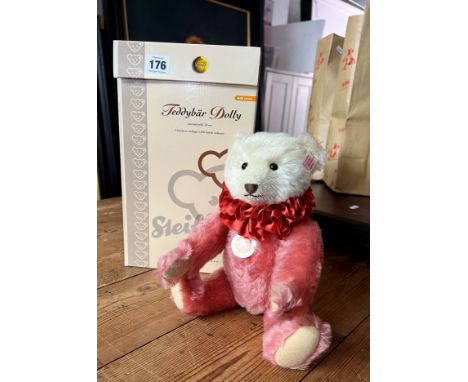 Steiff, 'Dolly', dusty pink/white, 30cm, boxed.
