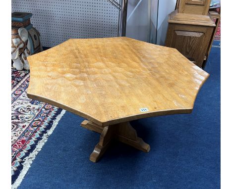 Sid Pollard of Thirsk (1914-1994) Ex Mouseman - a low coffee table, height 49cm.