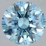 Round Cut Diamond 2.00 Carat Fancy Blue Colour SI1 Clarity IGI Certificate (Loose Diamond)