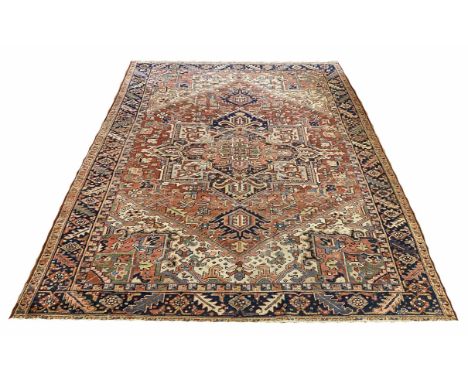 ANTIQUE HERIZ SERAPI CARPET, 260cm x 200cm, rare smaller size.