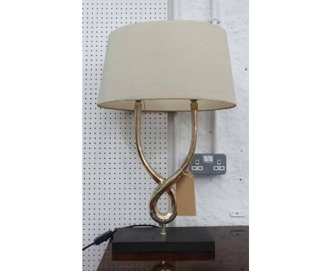 PORTA ROMANA ORGANIC LOOP TABLE LAMP, with shade, 67cm H.