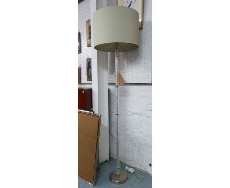 RICHARD TAYLOR DESIGNS CRYSTAL COLUMN FLOOR LAMP, with shade, 175cm H. 