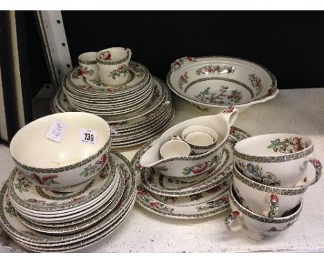 The residue of an Indian Tree tea and dinner service.