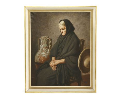 Agudo Clara PORTRAIT OF AN OLD LADYsigned l.r., oil on canvas81cm x 64cm