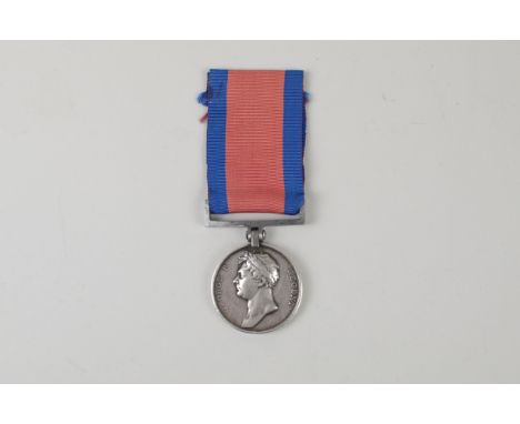 WATERLOO MEDAL 1815 (John Heath, 13th Reg Light Dragoons) with steel clip and contemporary replacement steel straight bar sus