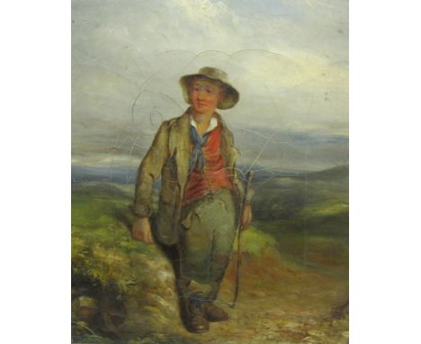 CIRCLE OF PAUL FALCONER POOLE (1806-1879)A Shepherd Boyoil on canvas11 1/2 x 9 1/2 in  (29.3 x 24.2cm)
