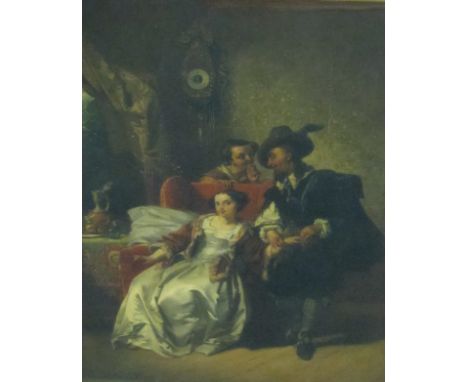 CASIMIR VAN DEN DAELE (1818-1880)The Pet Bird; and The Physician's Visit;signed and dated 'C. Van Daele1857' (lower left)oil 