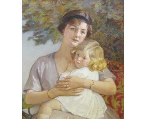 FREDERICK SAMUEL BEAUMONT (1861-1954)Portrait of Florence and Barbara Bradley signed 'Frederick Beaumont' (lower right), and 