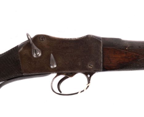 A Martini Henry Sporting rifle, made by I. Hollis & Sons, the breach block action with makers marks to either side of the blo