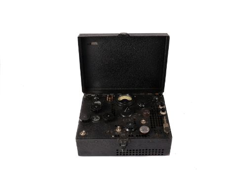 A WWII Polish Spy radio transmitter, possibly BP-3 set, all in cased, no identification markings 