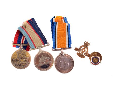 A WWI War medal, awarded to 19970 GNR.E.J.GUNNERSEN 8-F.A.B A.I.F, together with two WWII medals, comprising The War Medal an