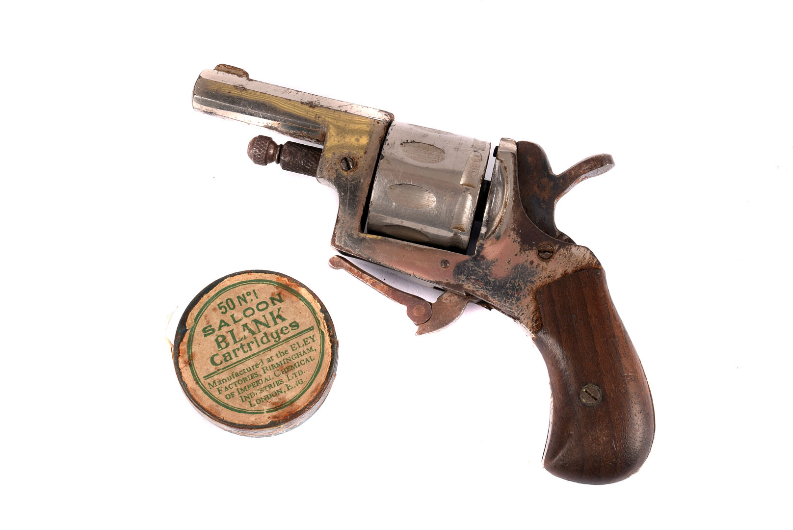 A vintage starter pistol, having no visible makers marks, with side