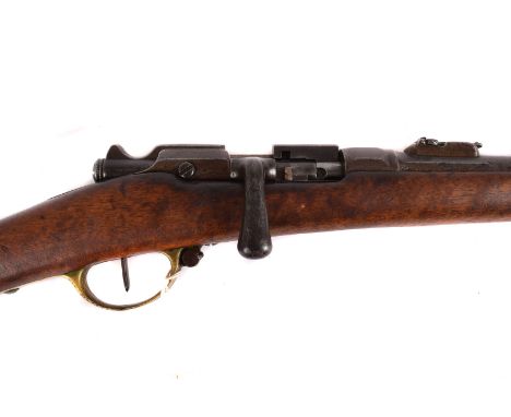 A mid 19th century Le Gral mle St Etienne bolt action rifle, dated 1866-74, serial G11397, the M.80 calibre rifle with variou