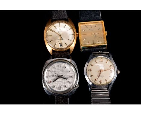 A group of four gentleman's wristwatches, including a Rotary, Cyma, Ferel Electro time and an Everite, one missing strap (4) 