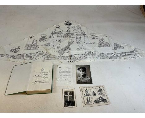 A copy of Welsh Guards at War presented to Gdsm John Hamlington plus a photographic portrait and other ephemera, a St John's 