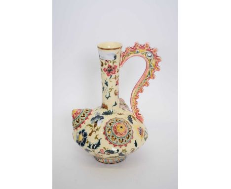 Zsolnay ewer with a lustre design in Turkish style, 26cm high