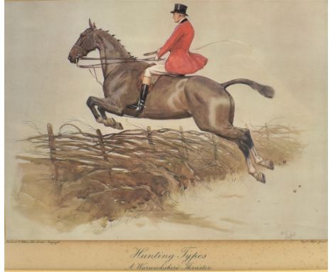 AFTER CECIL ALDIN 'Hunting types - A Warkwickshire Thruster', coloured lithograph, publ. Lawrence and Jellicoe Ltd., London, 