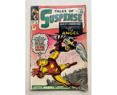 TALES OF SUSPENSE #49 (1964 - MARVEL) GD/VG (Pence Copy) - Iron Man story guest-starring the X-Men's Angel - First X-Men and 
