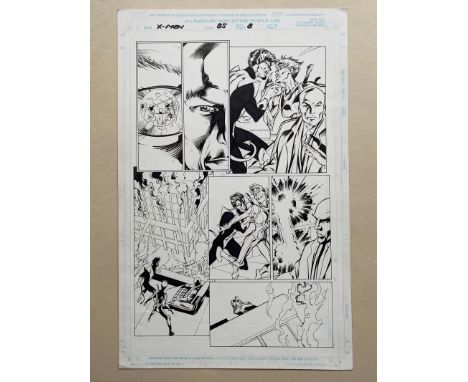 X-MEN #85 (1999) - ORIGINAL ARTWORK - ALAN DAVIS (Artist) MARK FARMER (Inker) - Page 8 (Marvel 1999) - A great page from Alan