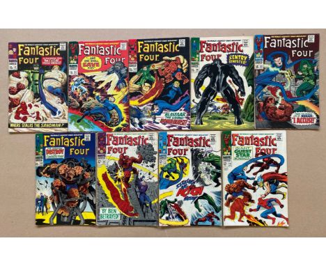 FANTASTIC FOUR #61, 62, 63, 64, 65, 68, 69, 71, 73 (9 in Lot) - (1967/68 - MARVEL - Cents/Pence Stamp/Pence Copy - GD/VG - Ru