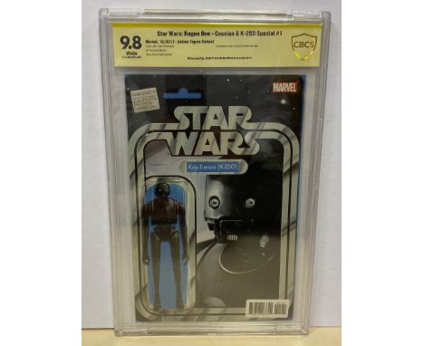 STAR WARS: ROGUE ONE - CASSIAN &amp; K-2SO SPECIAL #1 (2017 - MARVEL) Graded CBCS 9.8 (Cents Copy) SIGNED BY JOHN TYLER CHRIS
