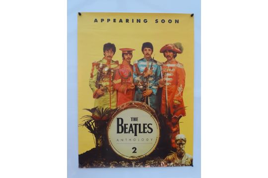 Pair Of Commercial Posters The Beatles Anthology 2 Appearing Soon And Marilyn Rolled