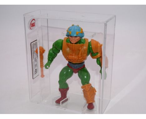 MASTERS OF THE UNIVERSE 'MAN AT ARMS' ACTION FIGURE (1981) - Made in Taiwan by MATTEL - Professionally graded by www.ukgrader
