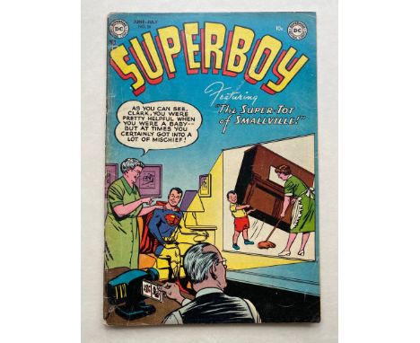 SUPERBOY #26 - (1953 - DC - Cents Copy - GD/VG) - Win Mortimer cover with Curt Swan and Henry Boltinoff interior art  - Flat/