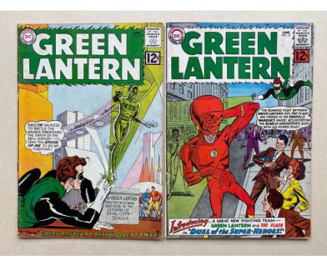 GREEN LANTERN #12, 13 (2 in Lot) - (1962 - DC) VG/FN (Cents Copy) - Run includes First Silver Age Flash crossover. Green Lant
