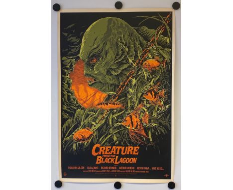THE CREATURE FROM THE BLACK LAGOON (2012) - Limited edition Silk Screen 'Mondo' lithograph produced in 2012 with art by KEN T