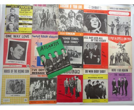 A LARGE QUANTITY OF 1960S SHEET MUSIC to include: LULU - SHOUT, THE ANIMALS - HOUSE OF THE RISING SUN, BUDDY HOLLY, THE BEATL