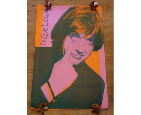 STIFF RECORDS: STIFF LIVE STIFFS TOUR (5 Live Stiffs) (1977) Promotional poster: NICK LOWE - photographed by Chris GABRIN the