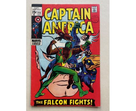 CAPTAIN AMERICA #118 (FALCON) - (1969 - MARVEL - Cents Copy / Pence Stamp - VFN) - Second appearance of the Falcon and Redwin