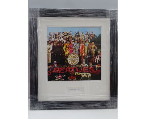 THE BEATLES: SERGEANT PEPPER framed and glazed print with PETER BLAKE autograph - independently authenticated by an autograph