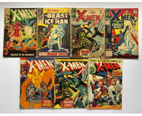 X-MEN #31, 36, 47, 52, 58, 84, 89 (7 in Lot) - (1966/74 - MARVEL) - FR (Cents Copy/Pence Stamp &amp; Pence Copy) - Run includ