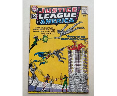 JUSTICE LEAGUE OF AMERICA #13 - (1962 - DC - Cents Copy - VFN) - Speedy appearance and featuring Green Lantern, Green Arrow, 