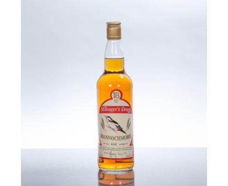 MANNOCHMORE 18 YEAR OLD MANAGER'S DRAM 
Cask strength single Speyside malt Scotch whisky. Specially selected for malt distill