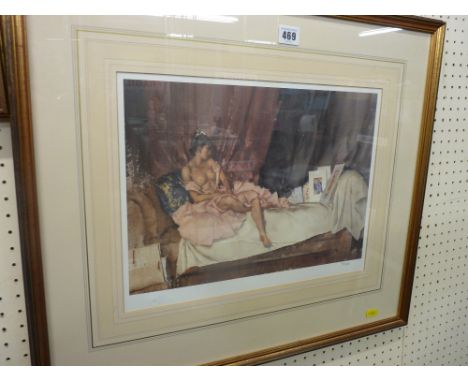 SIR WILLIAM RUSSELL FLINT unsigned limited edition (757/850) classical print - semi nude female