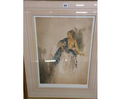 SIR WILLIAM RUSSELL FLINT unsigned limited edition (311/850) print - a semi naked young woman